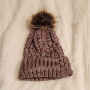 New beanie mauve knit
